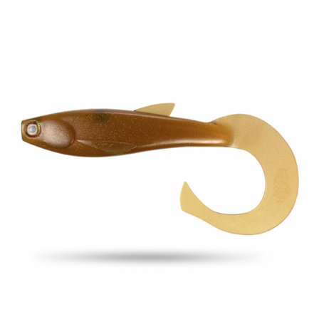 Scout Shad Curly 30cm - Motoroil Gold UV