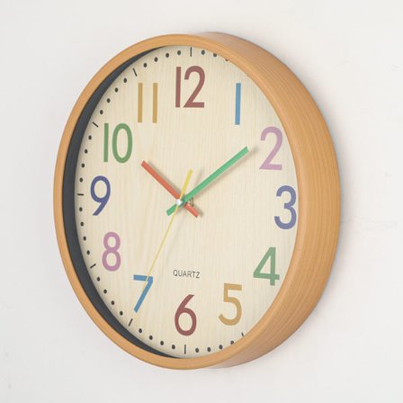 Colorful Wall Clock 30cm, Cartoon Clock for Bedroom and Living Room
