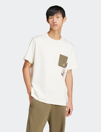 adidas Sportswear M T Lens Pkt T - Cream - XL