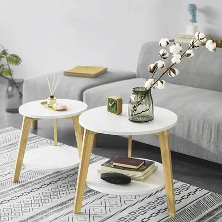 Rootz Set med 2 sidobord med förvaring - Vardagsbord - Soffbord