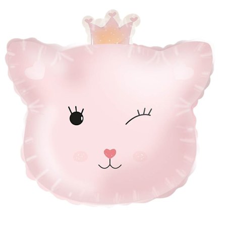 Folieballong Lady Cat Rosa 69cm