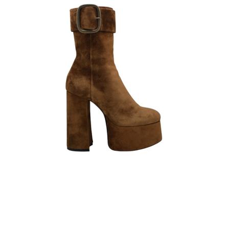 Saint Laurent Billy Ankle Laarzen , Bruin , Dames , Maat: 40 EU High heels