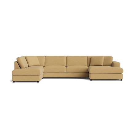 Oasis U-Form Sofa, rechts, Puente Gelb, moderne Wohnlandschaft mit bequemer Federung, weiche Polsterung, 79cm Höhe, zeitloses Design.