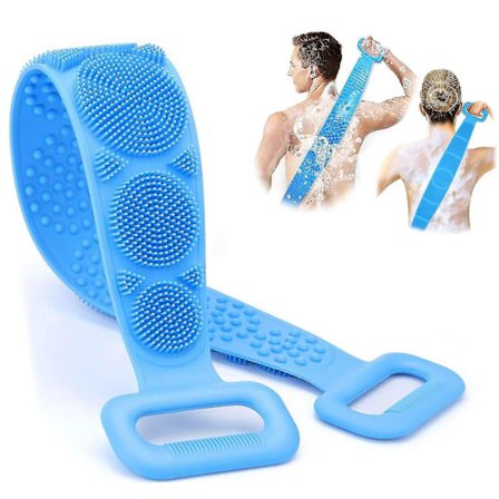 Silikon Ryggskrubbare, Silikon Badkar Kroppsborste Exfoliering Förlängning Silikon Duschborste för Rengöring av Ryggen