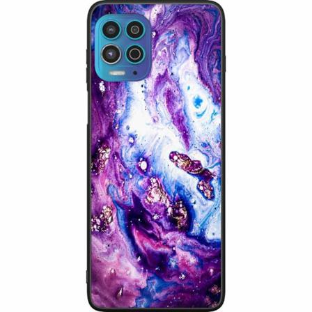 Motorola Moto G100 Svart Skal Galaxy Marble
