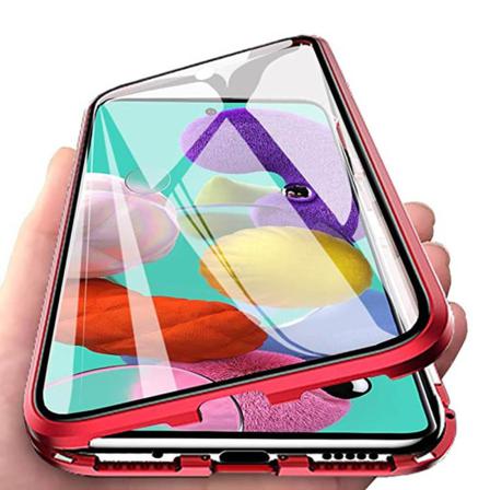 Samsung Galaxy S20 - Beskyttende magnetisk dobbeltsidet cover Röd