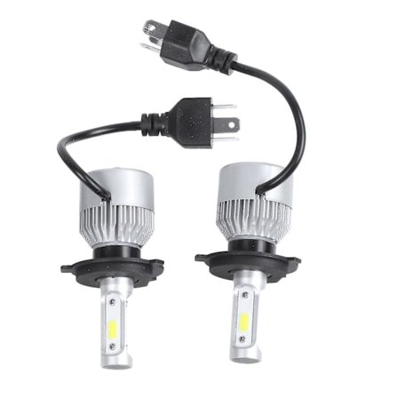 2 x S2 H4 72w 8000lm LED-ajovalot Auto Hi/lo Beam -lamput 6000k Valkoinen