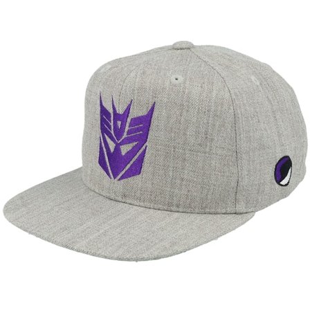 Transformers - Grey snapback Czapka Z Daszkiem - Kids Decepticons Logo Heather Grey Snapback @ Hatstore