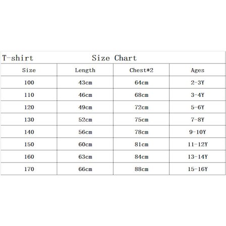 T-SHIRT för barn storlek- Svart Svart 140cm