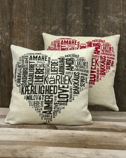 Kissen Liebe schwarz - Permin