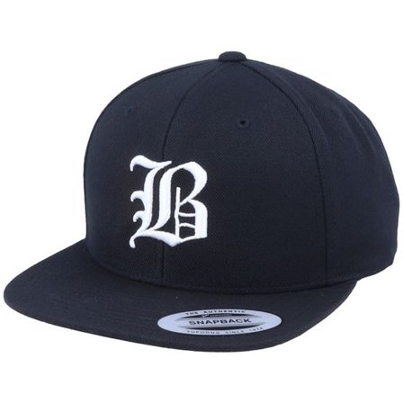 Iconic - Svart snapback Keps - B Letter 3D Black Snapback @ Hatstore