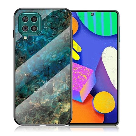 Fantasy Marmor Samsung Galaxy F62 skal - Smaragd