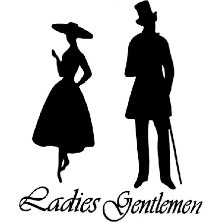 Damer Herrer Toalett WC Baderomsdør Skilt PVC Veggklistremerker Hjemmedekorasjon Veggpapir