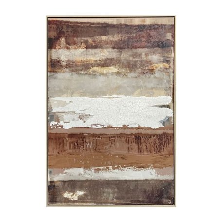 Seinätaide kankaalle kehyksillä, ruskea, 82.6x122.6 cm