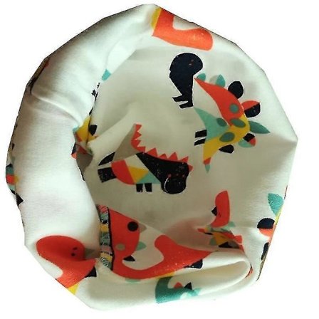 Forår/efterår/vinter Bufandas Bomuld Lic Baby Dejligt O Ring Tørklæde hvid dinosaur