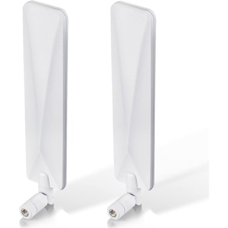 2-pack Cellulär 4G LTE-antenn SMA hane 9dBi Vit Kompatibel med