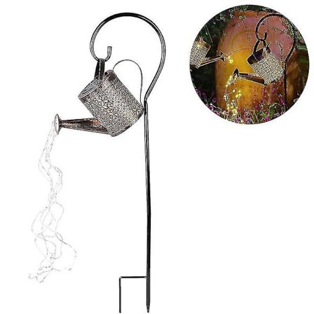 Solcellsdriven LED-ljusslinga Vattkanna Trädgårdsdekoration