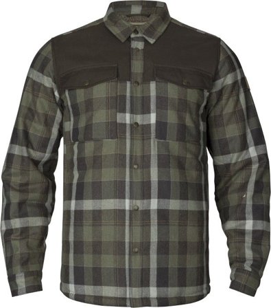 Härkila Asmund Insulated Wool Shirt Willow Green/Phantom