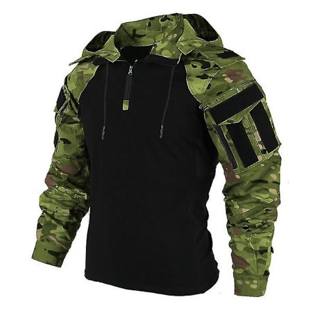 Män Tactical Shirt Us Camouflage Military Combat T-shirt Airsoft Paintball Camping Jakt Kläder