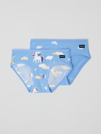 Polarn O. Pyret - 2-pack knickers - 98 - 104 - Childrenswear - blue