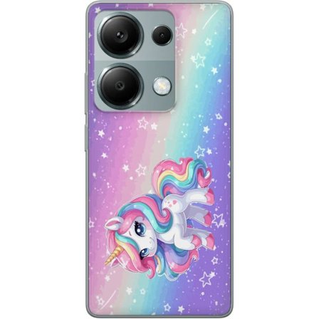 Yhteensopiva Puhelinkuori Xiaomi Redmi Note 13 Pro 4G Stitch polaroid-kehyksissä sinisillä pastellisävyillä ja suloisilla ilmeillä kollaaseissa sydämi