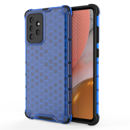 Honeycomb Case pansredeksel med TPU støtfanger for Samsung Galaxy A72 4G blå