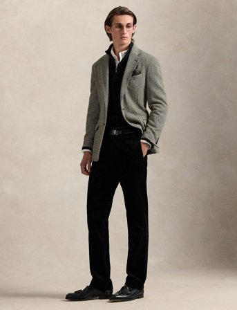 Polo Ralph Lauren Wool Quarter-Zip Sweater - Black - XXL