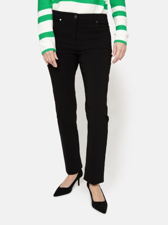 Brandtex - Buks, 5-lommet, Madelaine - Sort - Straight fit