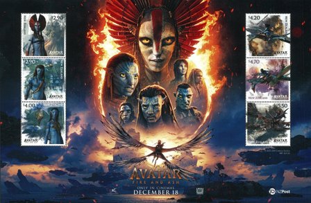 New Zealand - Avatar: Fire and Ash - Postfrisk miniark