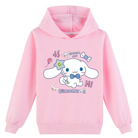 Børne Piger Cinnamoroll Trykt Sweatshirt Hoodie Trøje Langærmet Top Pink
