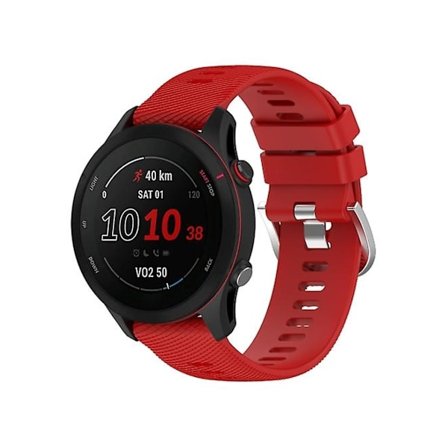 Rem for Garmin Forerunner255 22Mm Rød Kors Teksturert Silikon Rem