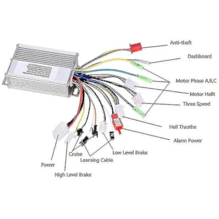 36v/48v 350w Elektrisk E-cykel Scooter Borstlös Dc Motor Hastighetsregulator hwy