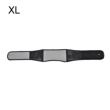 Selvoppvarmende magnetisk terapi midjebelte ryggstøtte korsryggstøtte pustende unisex (svart XL)