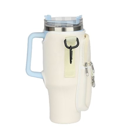 Bæretaske med mobillomme til Stanley 40oz Beige
