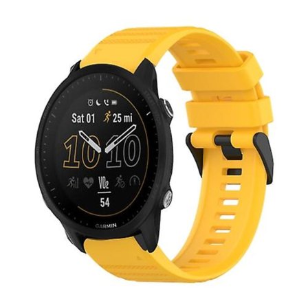 Til Garmin Forerunner 955 22 mm horisontal tekstur silikone urrem med afmonteringsværktøj