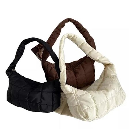 Oxford laukku olkapäällä pehmustettu 90-luvun pussi musta valkoinen ruskea