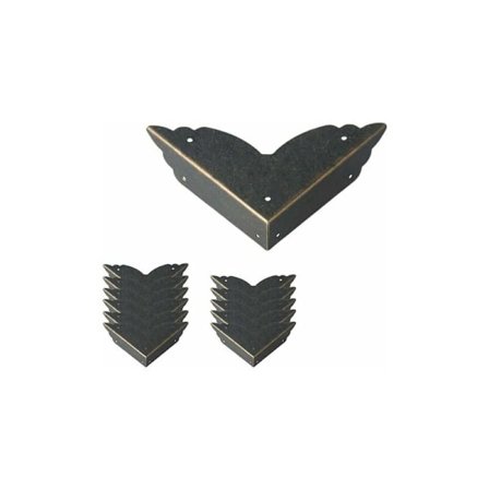 12 kappaletta Vintage Metal Corner Protectors Antique Style Furniture Edge Protec