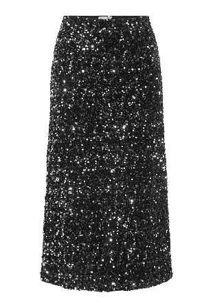 Vila VIFAITH Paljettkjol Kjolar Dam Svart S