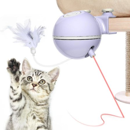Dadypet Elektrisk automatisk katteleke Interaktiv katteleke 360 ​​Rotate Usb Oppladbar Med Led-lys For Cat Tree Laser Funny Toy