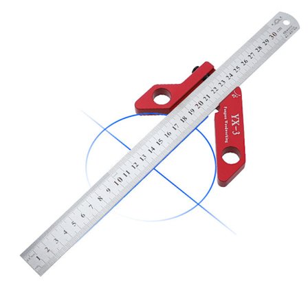 Keskiviivan piirrin, 45/90 asteen suorakulmainen puusepän viivotin alumiiniseos puusepän neliökeskusto