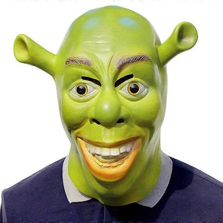 Shrek Mask Kostym Mask Halloween Cosplay Hel Huvud Grön Vuxen Shrek Mask Latex (FMY)