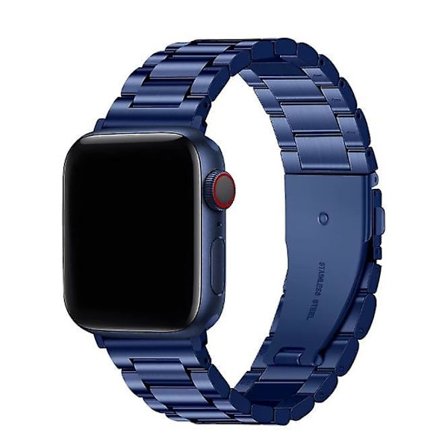 Kompatibel med Apple Watch-armband 42mm/44mm/45mm/49mm, rostfritt stål kompatibelt med Apple Watch-armband Se, Se 2, ultra, serie 8/7/6/5/4/3/2/1 (blå