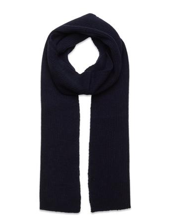 Gp Unisex Wool Scarf - Navy Accessories Scarves Winter Scarves Marineblå Garment Project*Betinget Tilbud