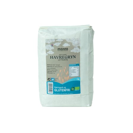 Manna Havregryn Lättkokt Glutenfri 1 kg