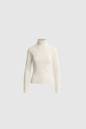 CAMILLA PIHL - Petra Rib Turtleneck - Ecru - XXL