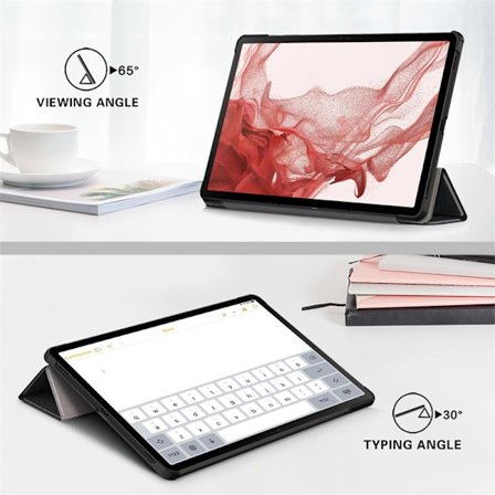 Slimmat svart tri-fold fodral för Samsung Tab S6 Lite 10.4