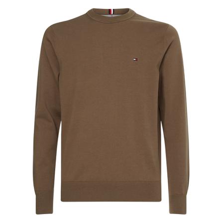 Tommy Hilfiger, Round-neck Knitwear Bruin, Heren, Maat:L,polyester