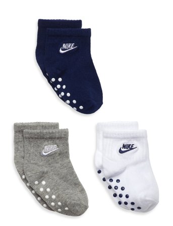Nike 3Q-3Pk Quarter Sock - Blue - 16-17
