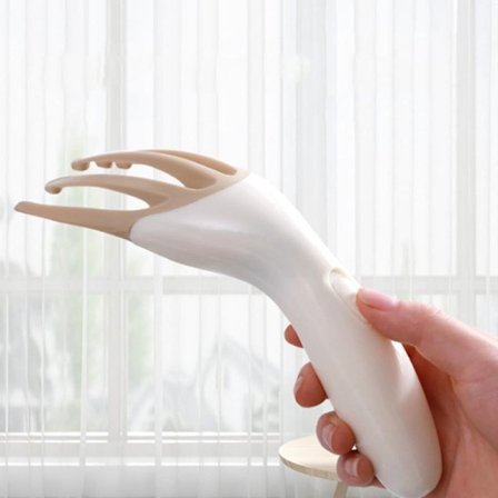 Elektrisk huvudmassage, vibrerande kam, femkäftad fingerklo, stress