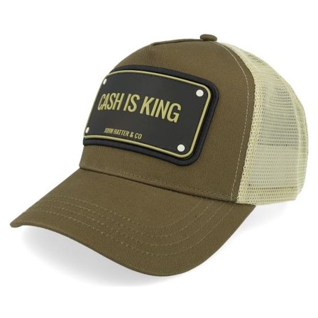 John Hatter & Co - Grön trucker Keps - Cash Is King Green A-Frame Trucker @ Hatstore